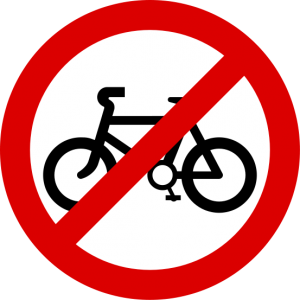 ممنوع استخدام الدراجة